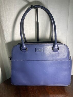 kate spade cobalt purple leather dome satchel Beautiful